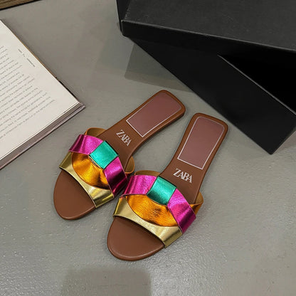 Luxury Designer Women's Flat Slippers by MadisonnSavannahBoutique