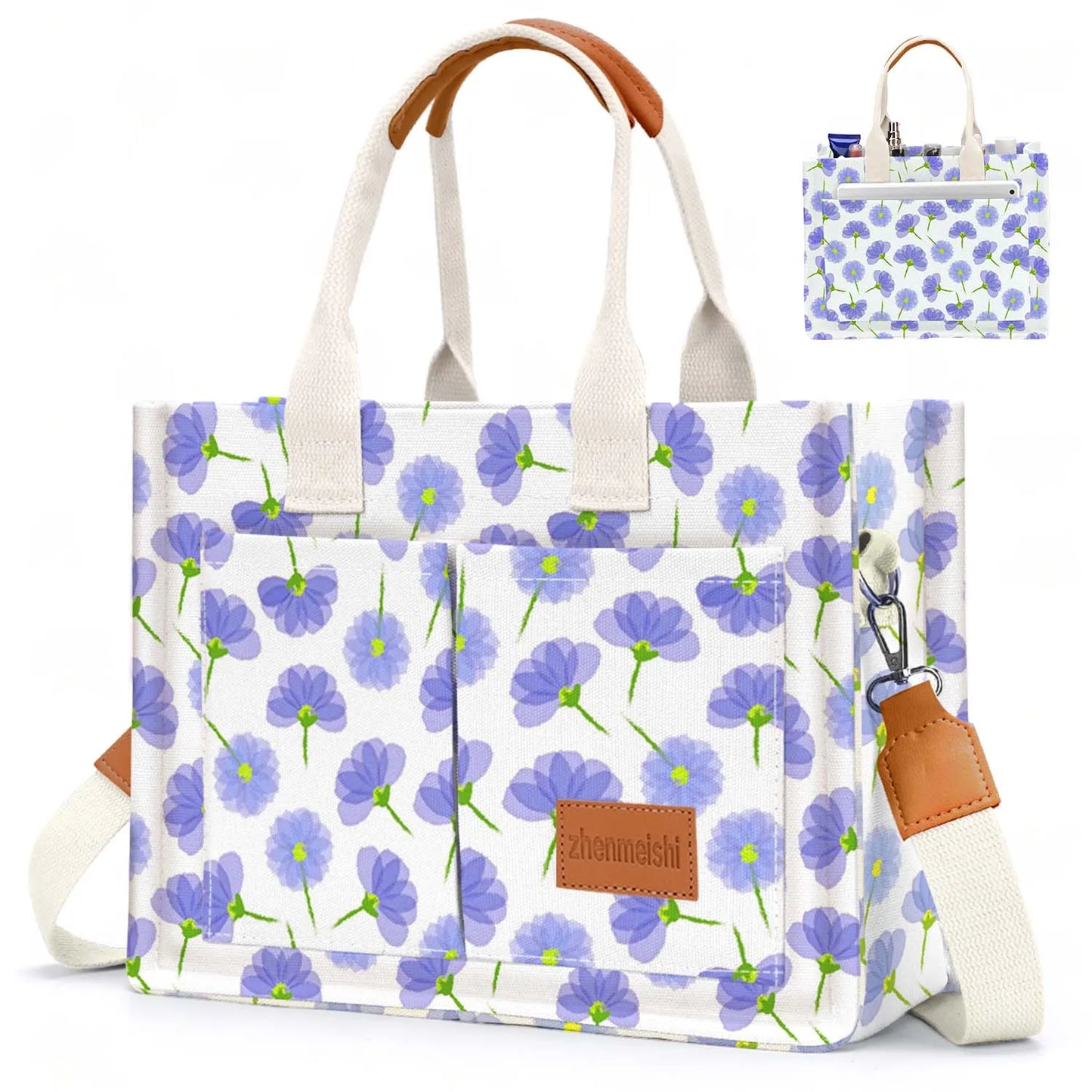 Canvas Tote Bags with Pockets by MadisonnSavannahBoutique