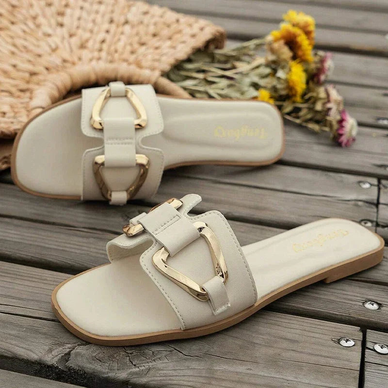 Women Single Band Flat Sandals by MadisonnSavannahBoutique