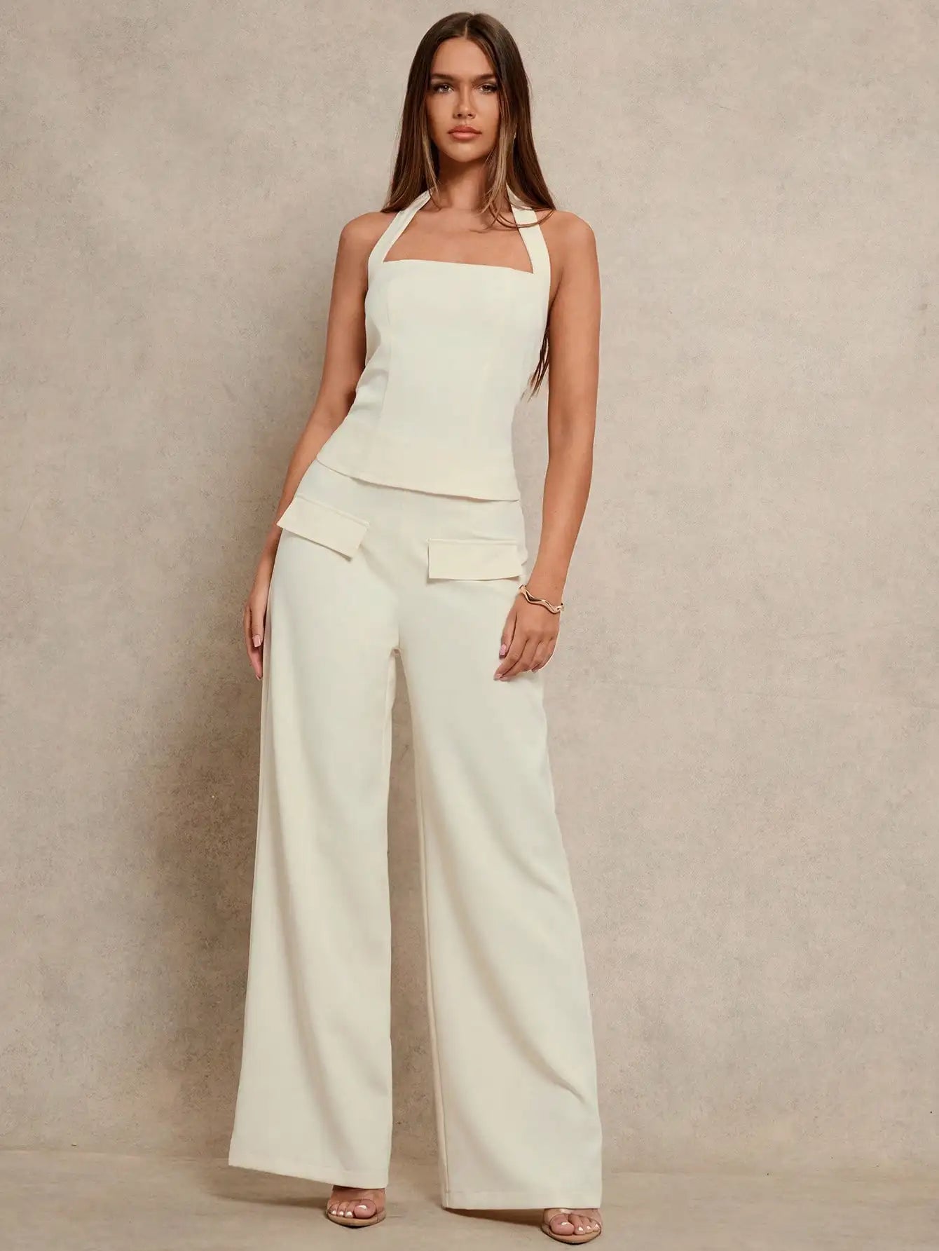 Halter Top And Wide Leg Pants by MadisonnSavannahBoutique