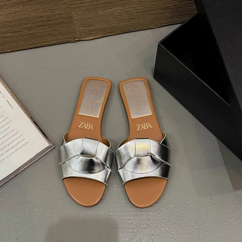 Luxury Designer Women's Flat Slippers by MadisonnSavannahBoutique