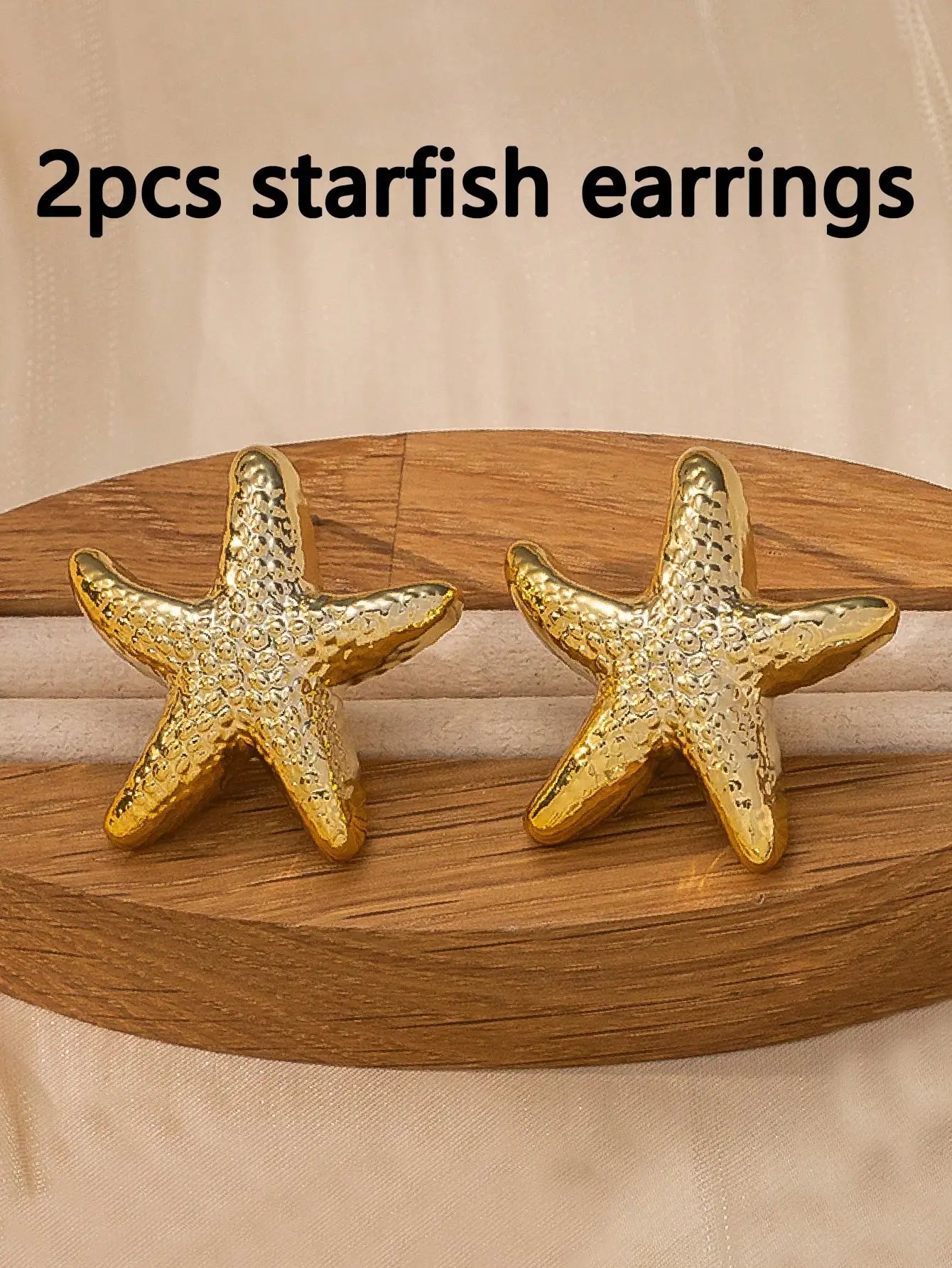 Gold Sea Shell & Starfish Stud Earrings Set 6 Pairs Fashion Jewelry by MadisonnSavannahBoutique