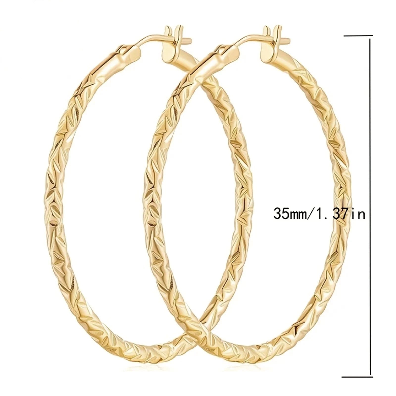 Italian Craftsmanship Engraved Diamond Cut Patterns Earrings by MadisonnSavannahBoutique