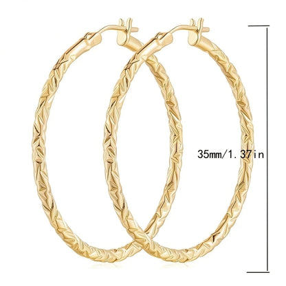Italian Craftsmanship Engraved Diamond Cut Patterns Earrings by MadisonnSavannahBoutique