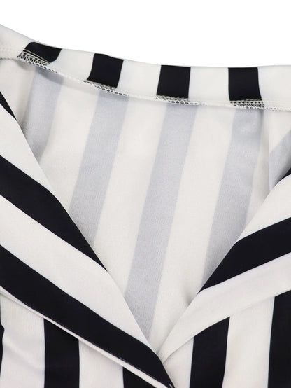 Striped Sleeveless Blazer Vest Top with Straight Pants by MadisonnSavannahBoutique