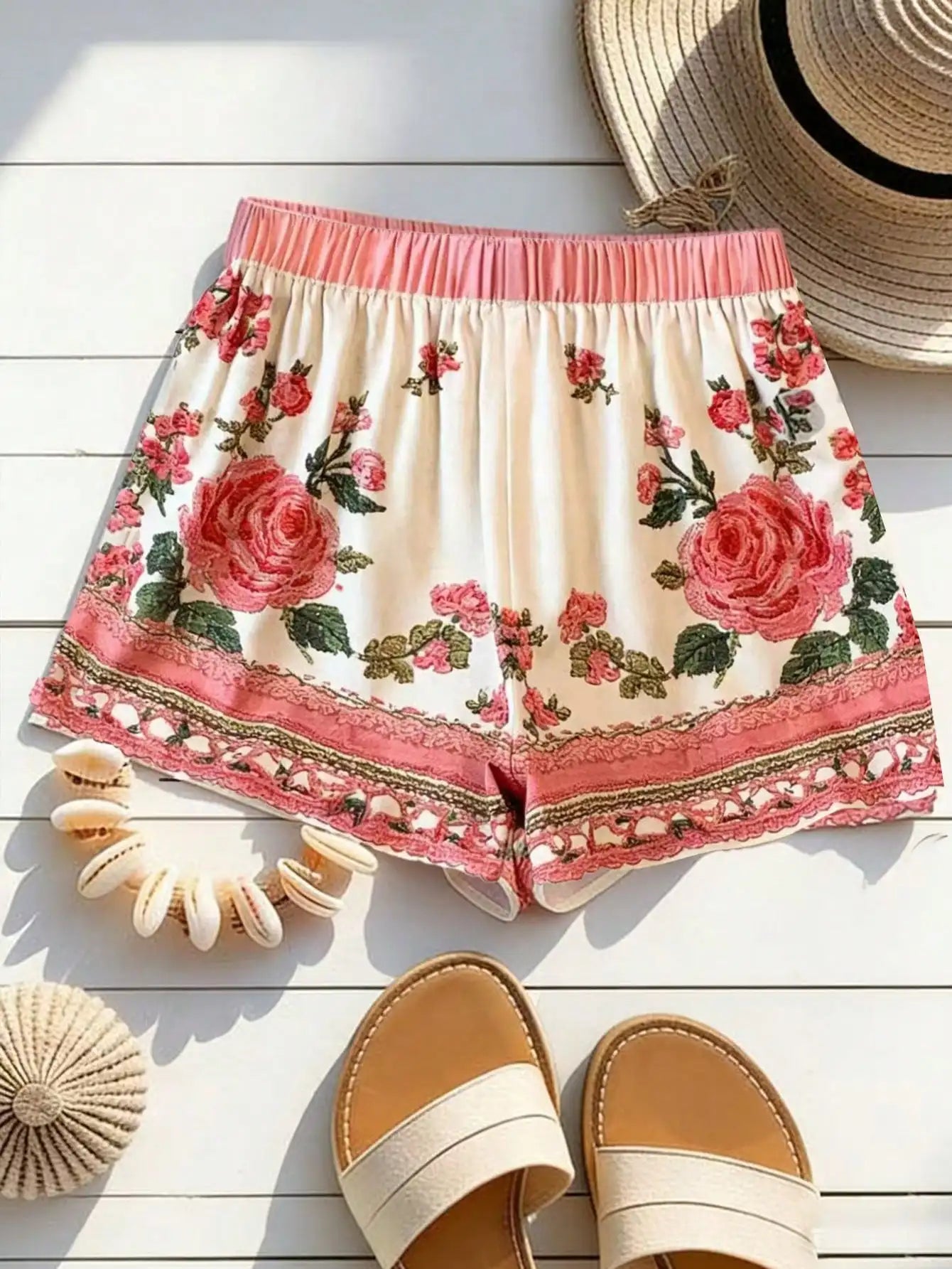 Floral Print Loose Shorts by MadisonnSavannahBoutique