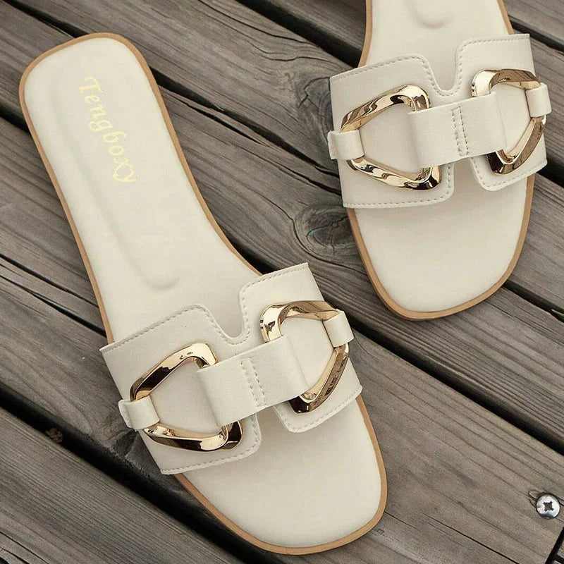 Women Single Band Flat Sandals by MadisonnSavannahBoutique