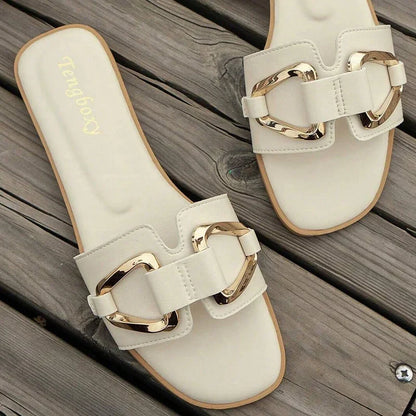 Women Single Band Flat Sandals by MadisonnSavannahBoutique