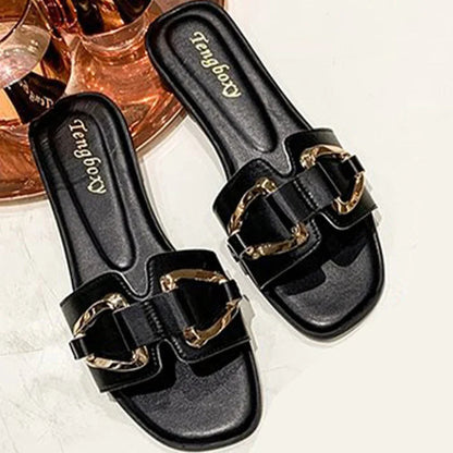 Women Single Band Flat Sandals by MadisonnSavannahBoutique