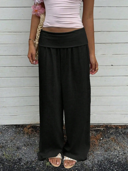 Cotton Linen Wide Leg Palazzo Pants by MadisonnSavannahBoutique