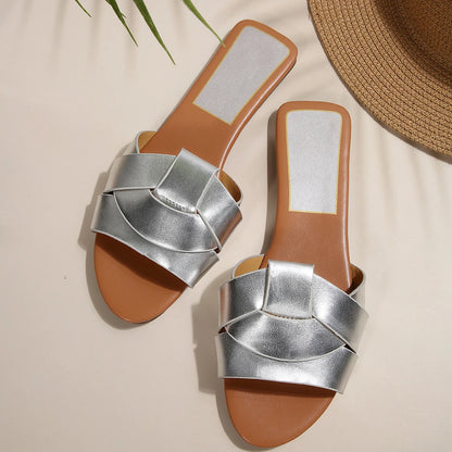 Luxury Designer Women's Flat Slippers by MadisonnSavannahBoutique