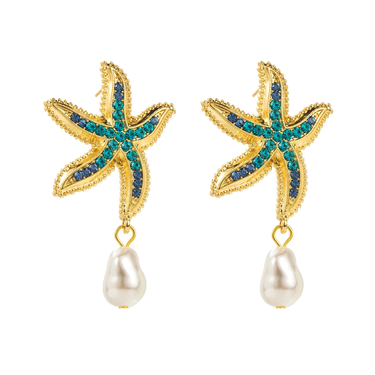 Starfish Earrings Ocean Wind Pearl Earrings by MadisonnSavannahBoutique
