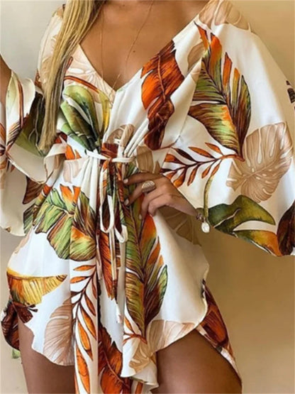 Flowers Print Bohemian Beach cover up by MadisonnSavannahBoutique