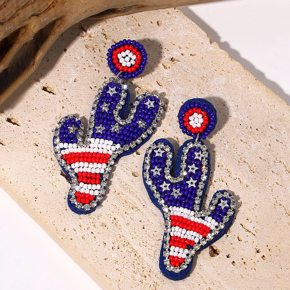 Bohemian Starfish Lobster Conch Seed Bead Drop Earrings Handmade by MadisonnSavannahBoutique