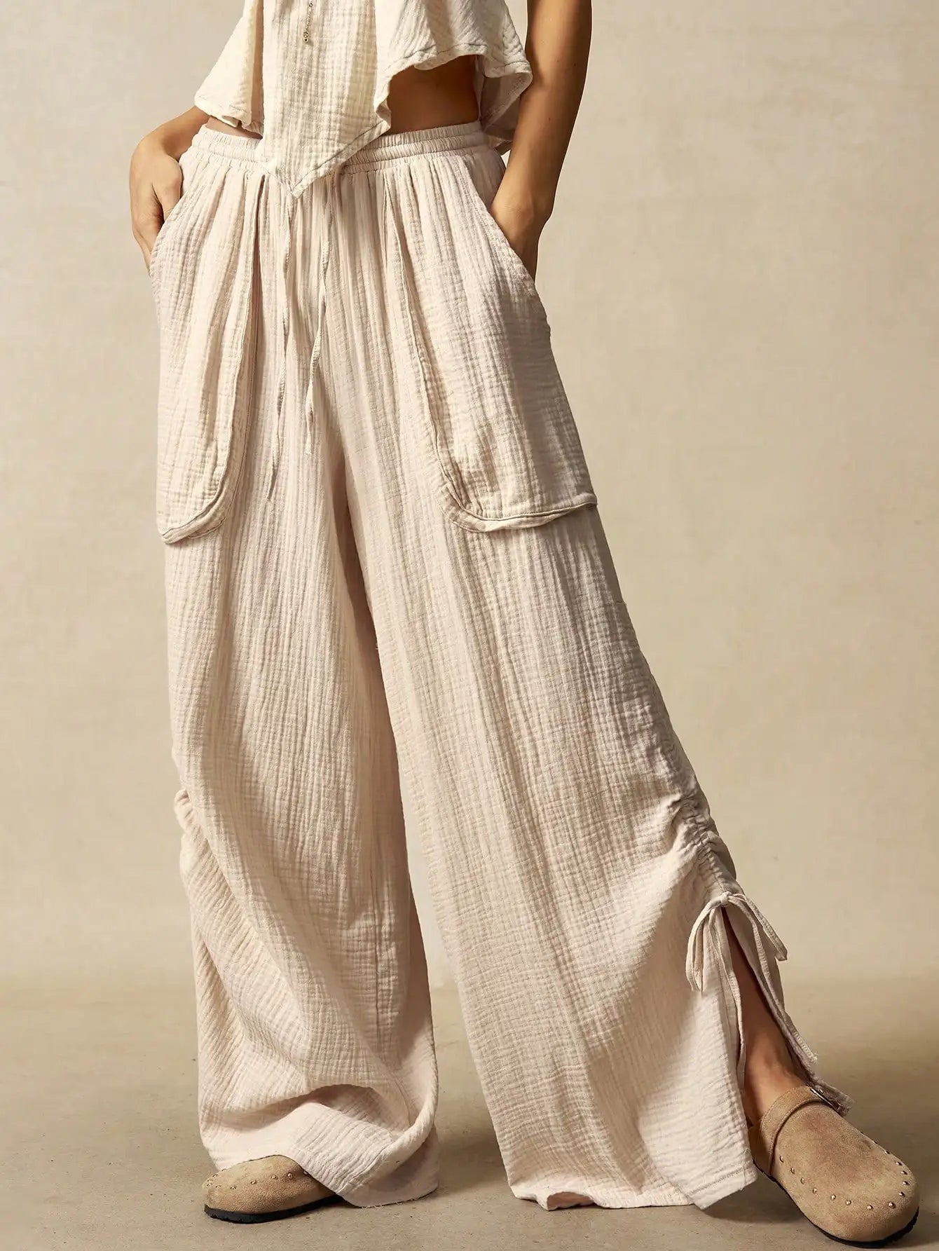 Bohemian Casual Wide Leg Pants by MadisonnSavannahBoutique