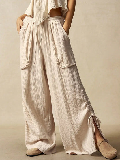 Bohemian Casual Wide Leg Pants by MadisonnSavannahBoutique