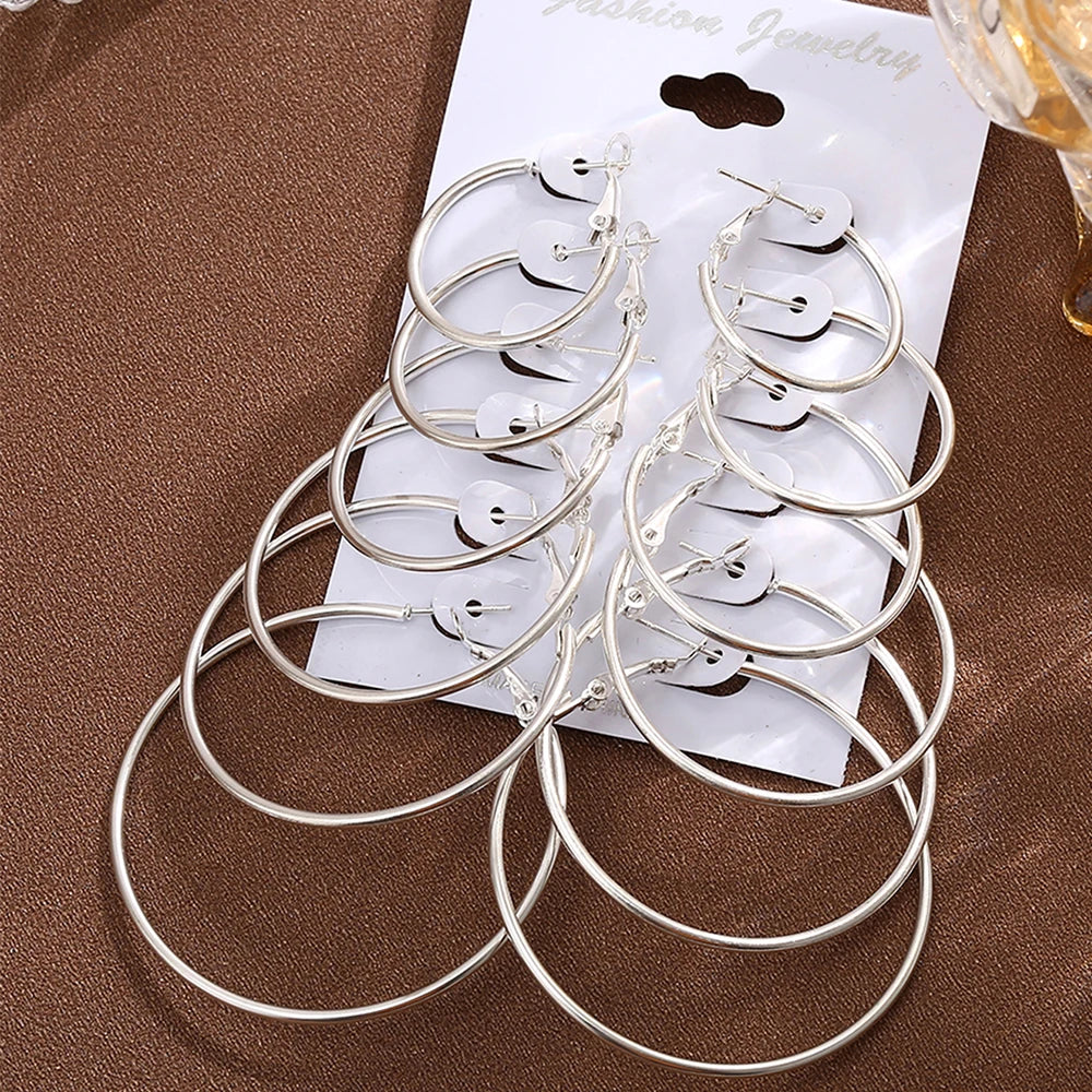 Hyperbolic Hoop Earrings Set by MadisonnSavannahBoutique