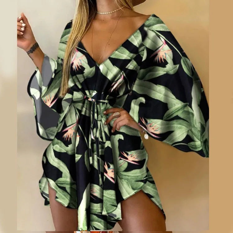 Flowers Print Bohemian Beach cover up by MadisonnSavannahBoutique