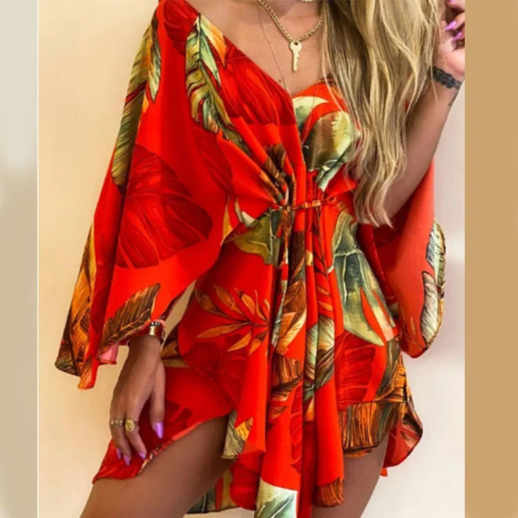 Flowers Print Bohemian Beach cover up by MadisonnSavannahBoutique