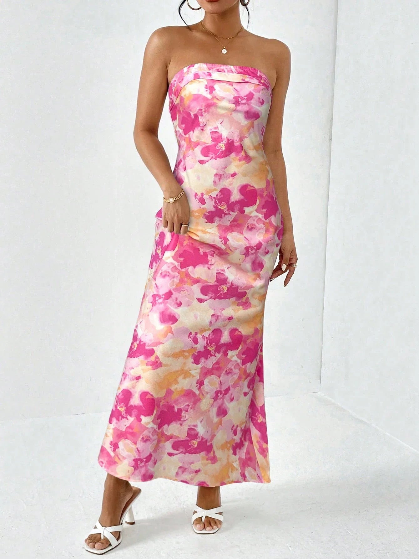 Women Sleeveless Backless Floral Print Maxi Dress Summer by MadisonnSavannahBoutique