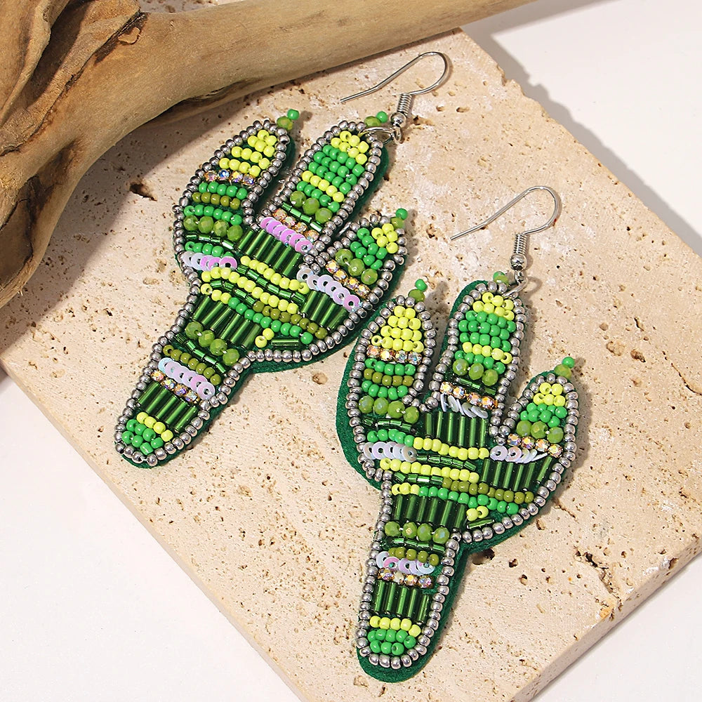 Bohemian Starfish Lobster Conch Seed Bead Drop Earrings Handmade by MadisonnSavannahBoutique