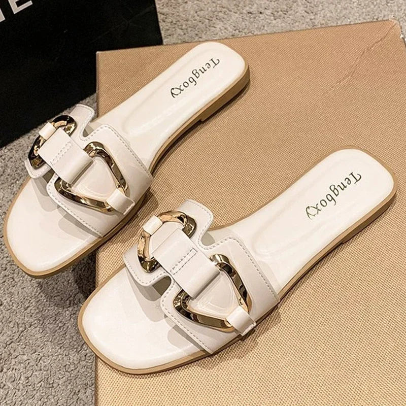 Women Single Band Flat Sandals by MadisonnSavannahBoutique