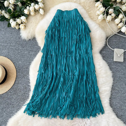 Midi Long Skirt For Women High Waist Skirts by MadisonnSavannahBoutique