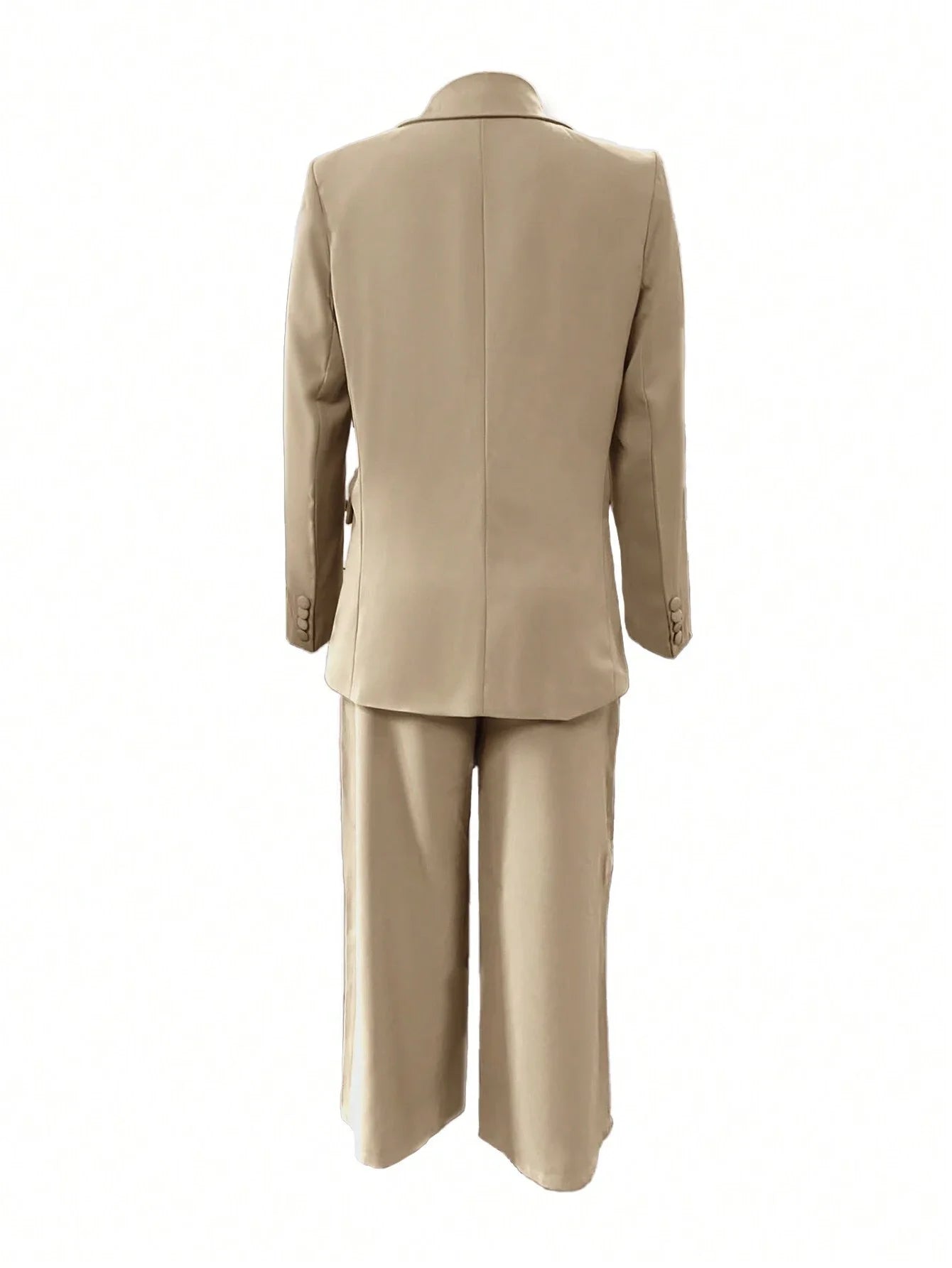wo-Piece Suit Single Button Blazer And Wide Leg Trousers by MadisonnSavannahBoutique