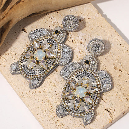 Bohemian Starfish Lobster Conch Seed Bead Drop Earrings Handmade by MadisonnSavannahBoutique
