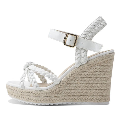 Woven High Wedges Heel Platform Women Sandals Round Toe Bohemia Shoes by MadisonnSavannahBoutique
