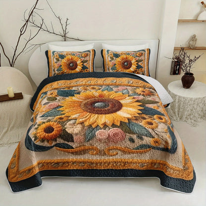 3pcs Sunflower Quilt Set by MadisonnSavannahBoutique