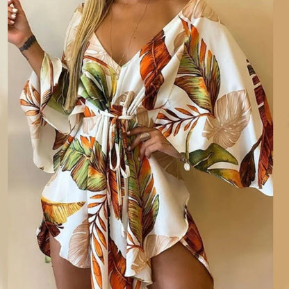 Flowers Print Bohemian Beach cover up by MadisonnSavannahBoutique