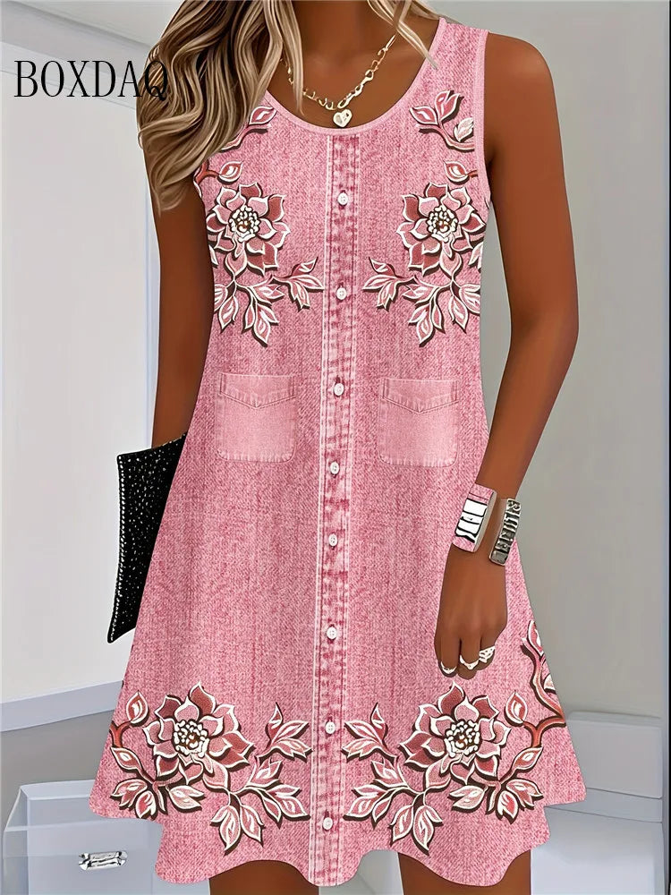 Sleeveless Bohemian Dress by MadisonnSavannahBoutique