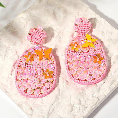 Bohemian Starfish Lobster Conch Seed Bead Drop Earrings Handmade by MadisonnSavannahBoutique