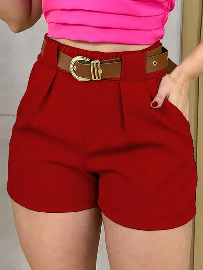 High Waist Pleated Shorts