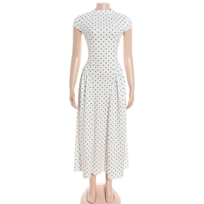 White Polka Dot Dress by MadisonnSavannahBoutique