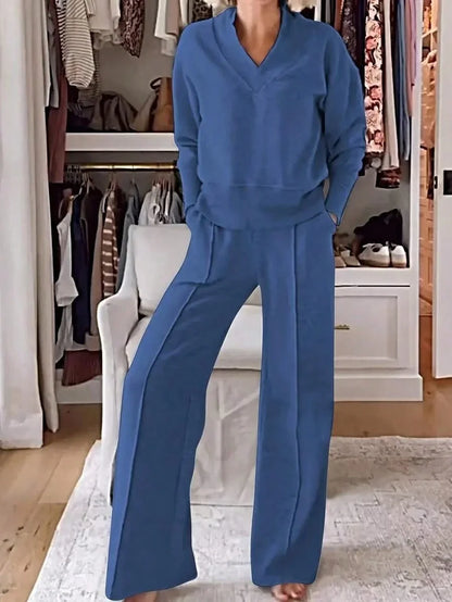 2-Piece Wide Leg Pants Set by MadisonnSavannahBoutique