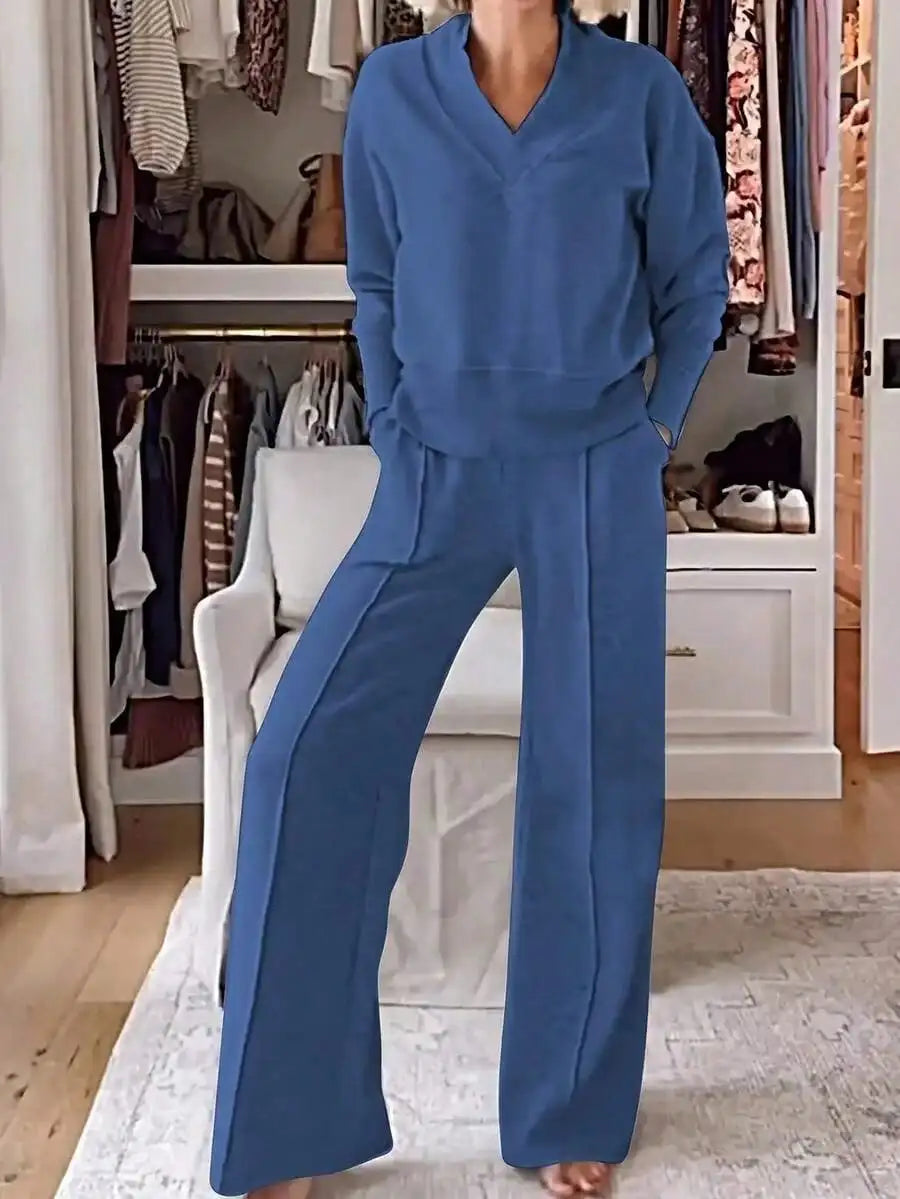 2-Piece Wide Leg Pants Set by MadisonnSavannahBoutique