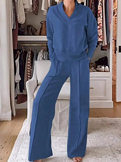2-Piece Wide Leg Pants Set by MadisonnSavannahBoutique