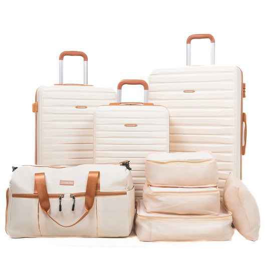 3 Piece Suitcases with Double Spinner Wheel, Hard Case Luggage with TSA Lock, Travel Duffle Bag by MadisonnSavannahBoutique