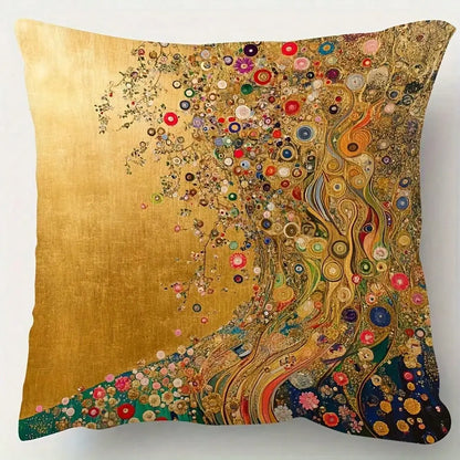 1pc Golden Floral Pillow Cover by MadisonnSavannahBoutique