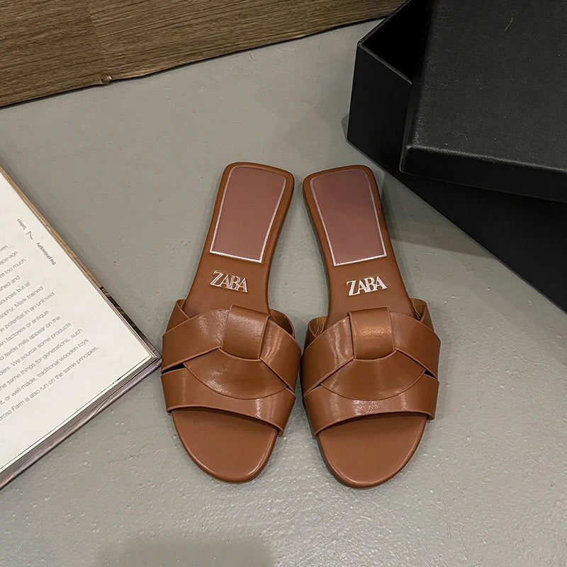 Luxury Designer Women's Flat Slippers by MadisonnSavannahBoutique