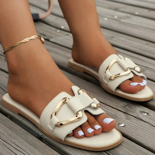 Women Single Band Flat Sandals by MadisonnSavannahBoutique