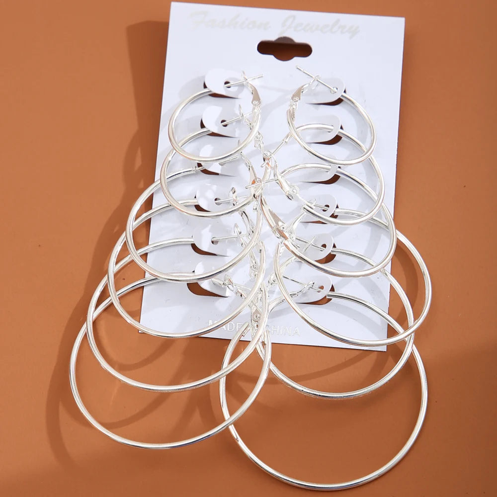 Hyperbolic Hoop Earrings Set by MadisonnSavannahBoutique