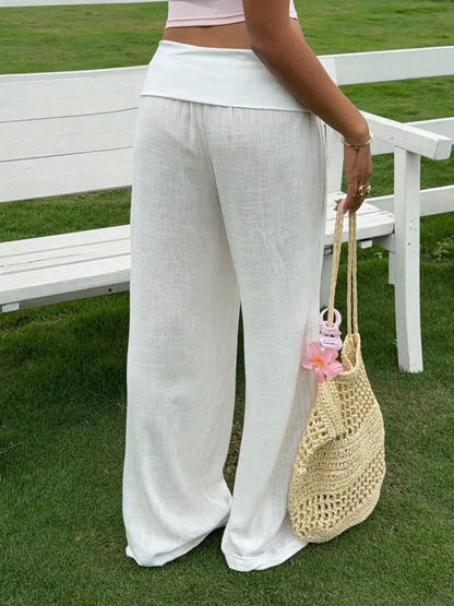 Cotton Linen Wide Leg Palazzo Pants by MadisonnSavannahBoutique