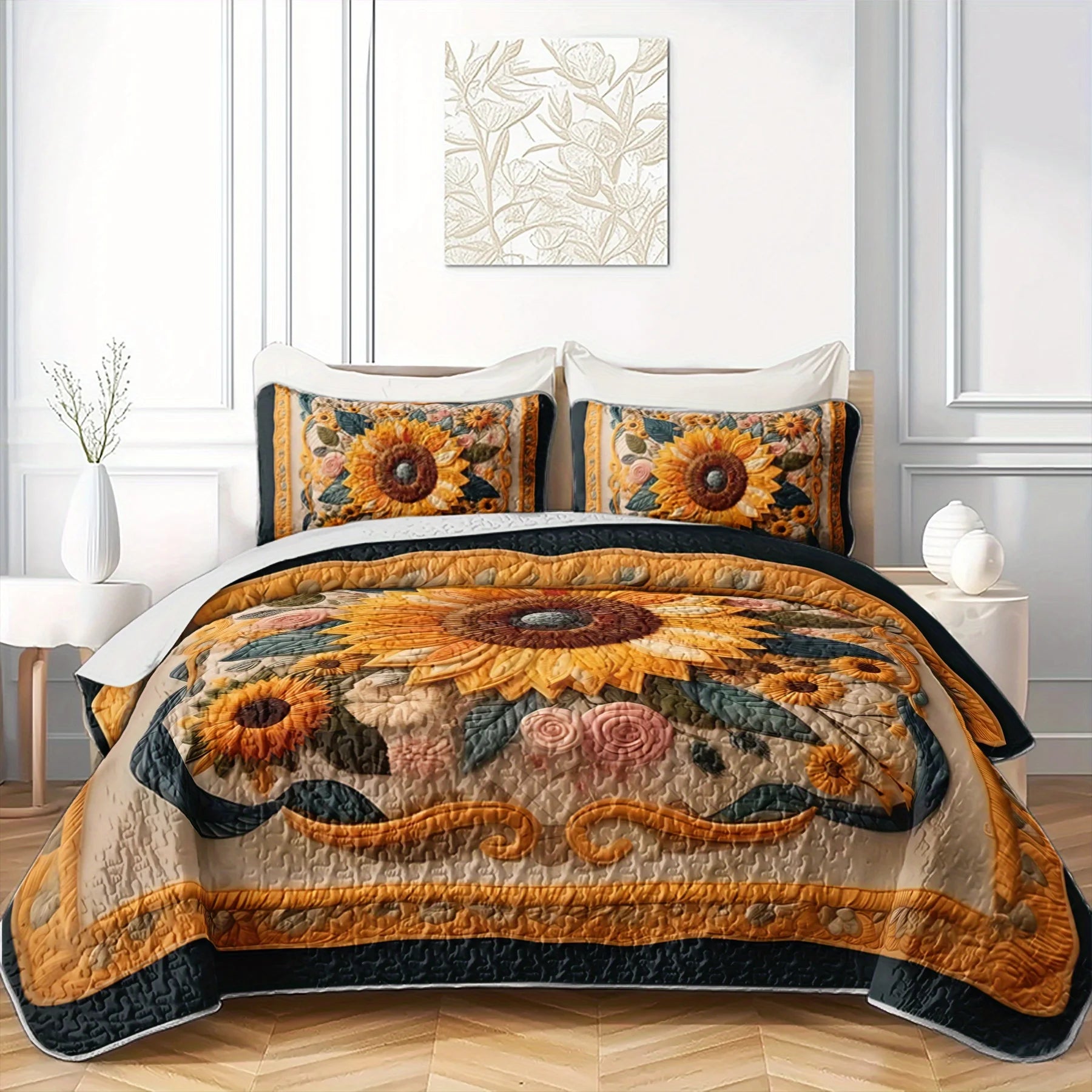 3pcs Sunflower Quilt Set by MadisonnSavannahBoutique