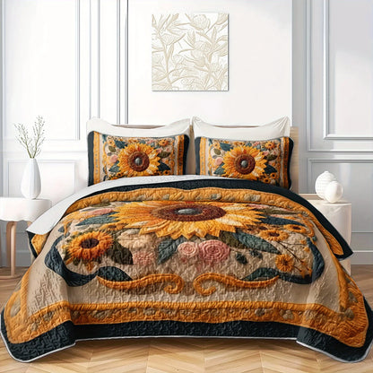 3pcs Sunflower Quilt Set by MadisonnSavannahBoutique