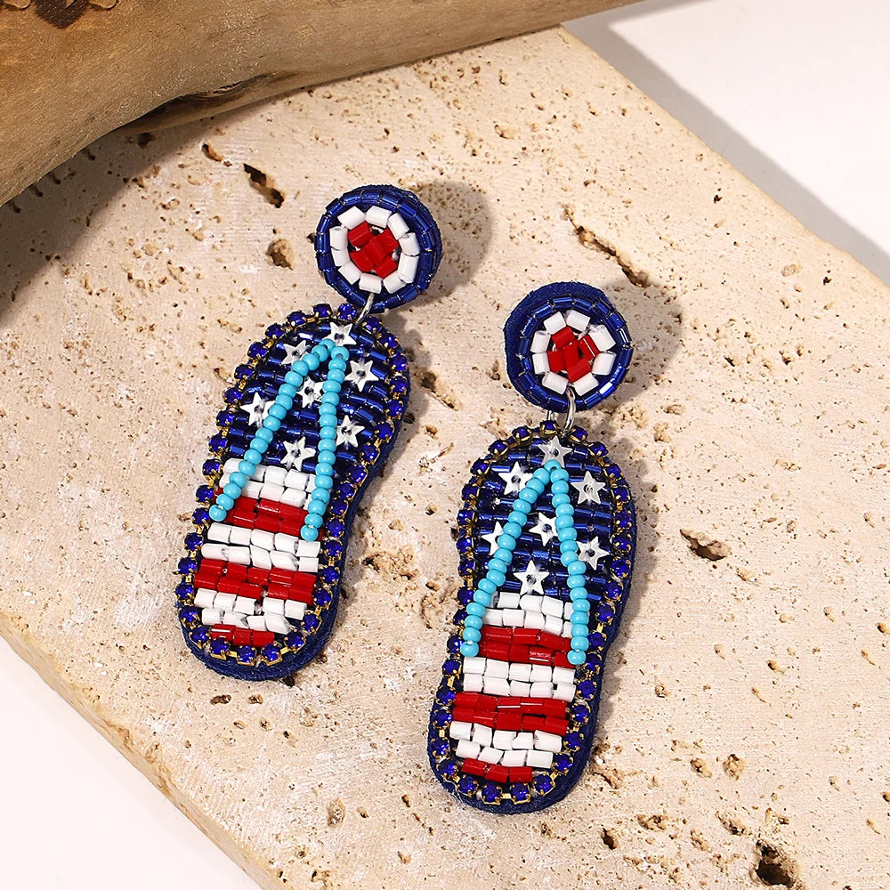 Bohemian Starfish Lobster Conch Seed Bead Drop Earrings Handmade by MadisonnSavannahBoutique