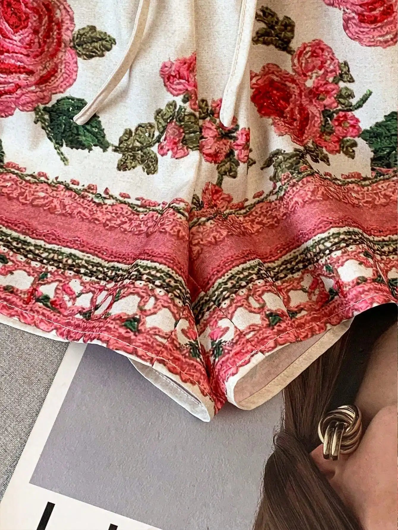 Floral Print Loose Shorts by MadisonnSavannahBoutique