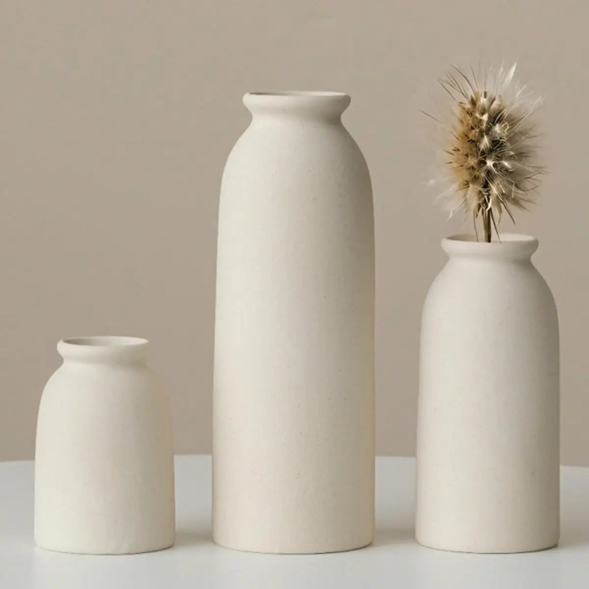 Set of 3 Ceramic Vases by MadisonnSavannahBoutique